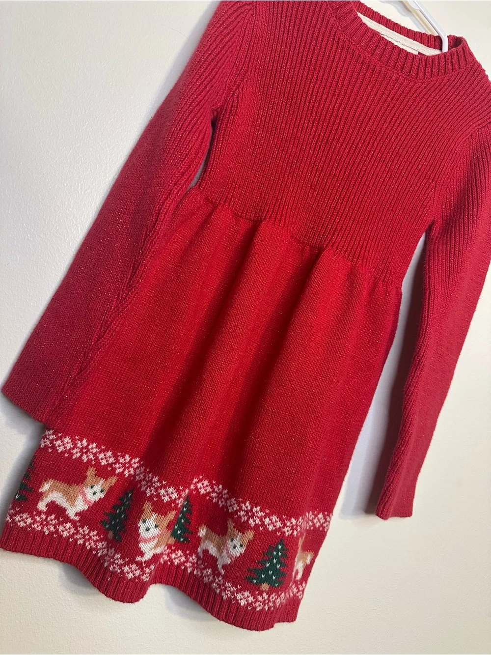 Cynthia Rowley Red Knit Holiday Girls Dress